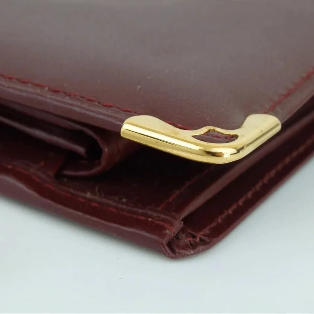 AUTH Must De Cartier Leather Bifold Wallet - Picture 5 of 11
